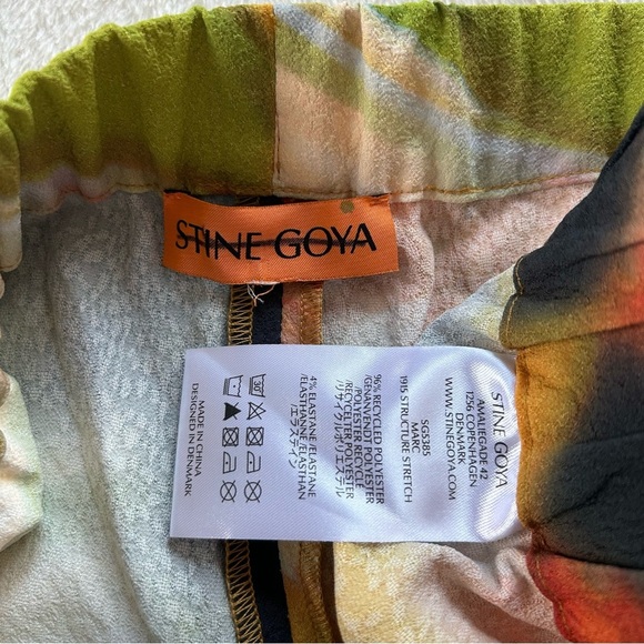 Stine Goya Marc Abstract Floral Straight Leg Pants in Flowers Size XS NWOT - Picture 9 of 10